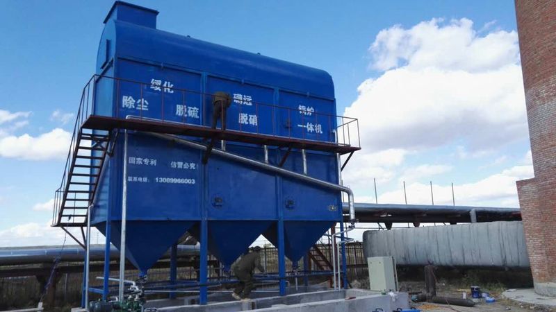 YC-SN型除尘、脱硫、脱硝一体机安装现场