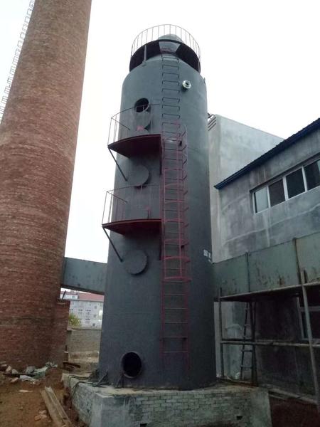 旋风雨幕脱硫除尘塔